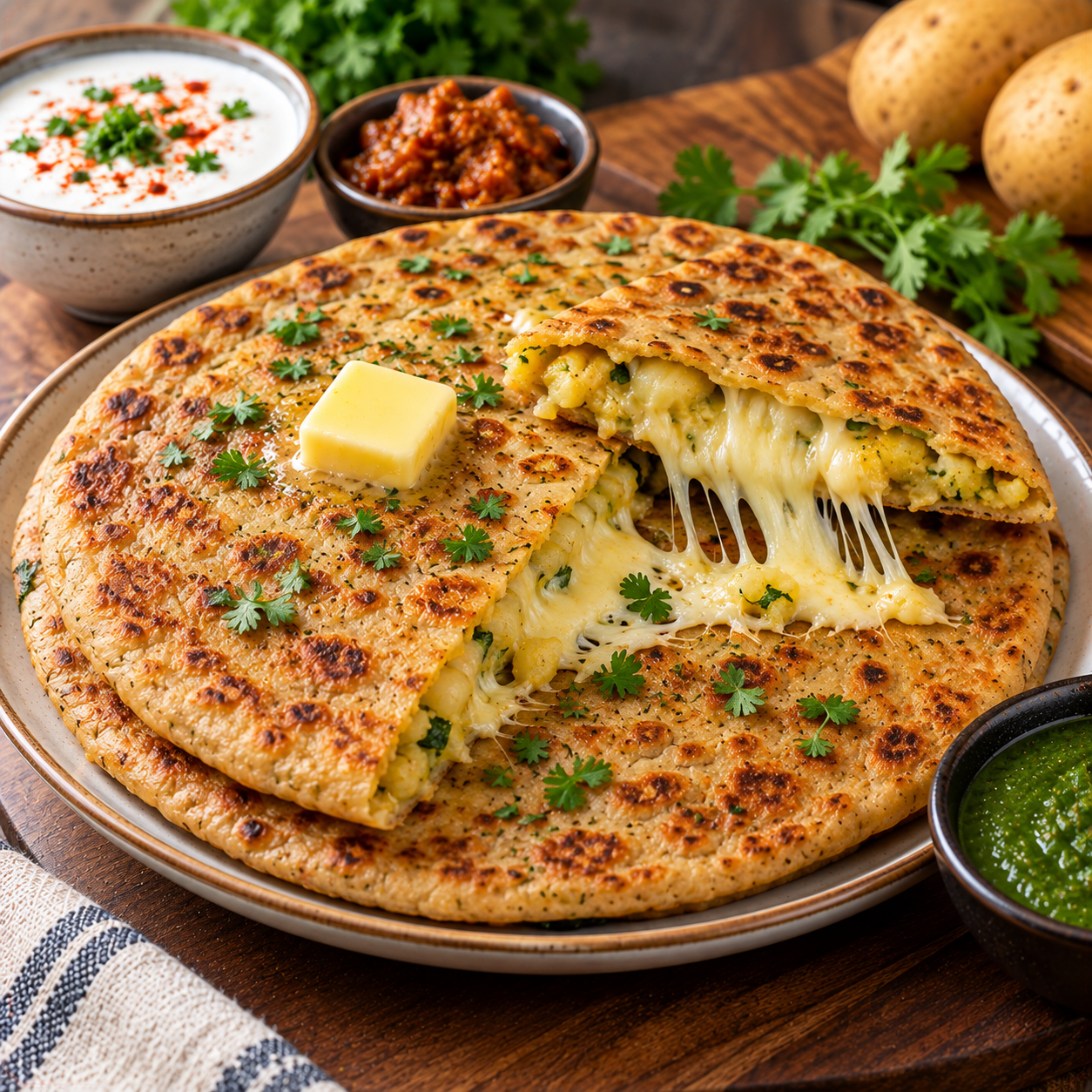 ALOO CHEESE PARATHA