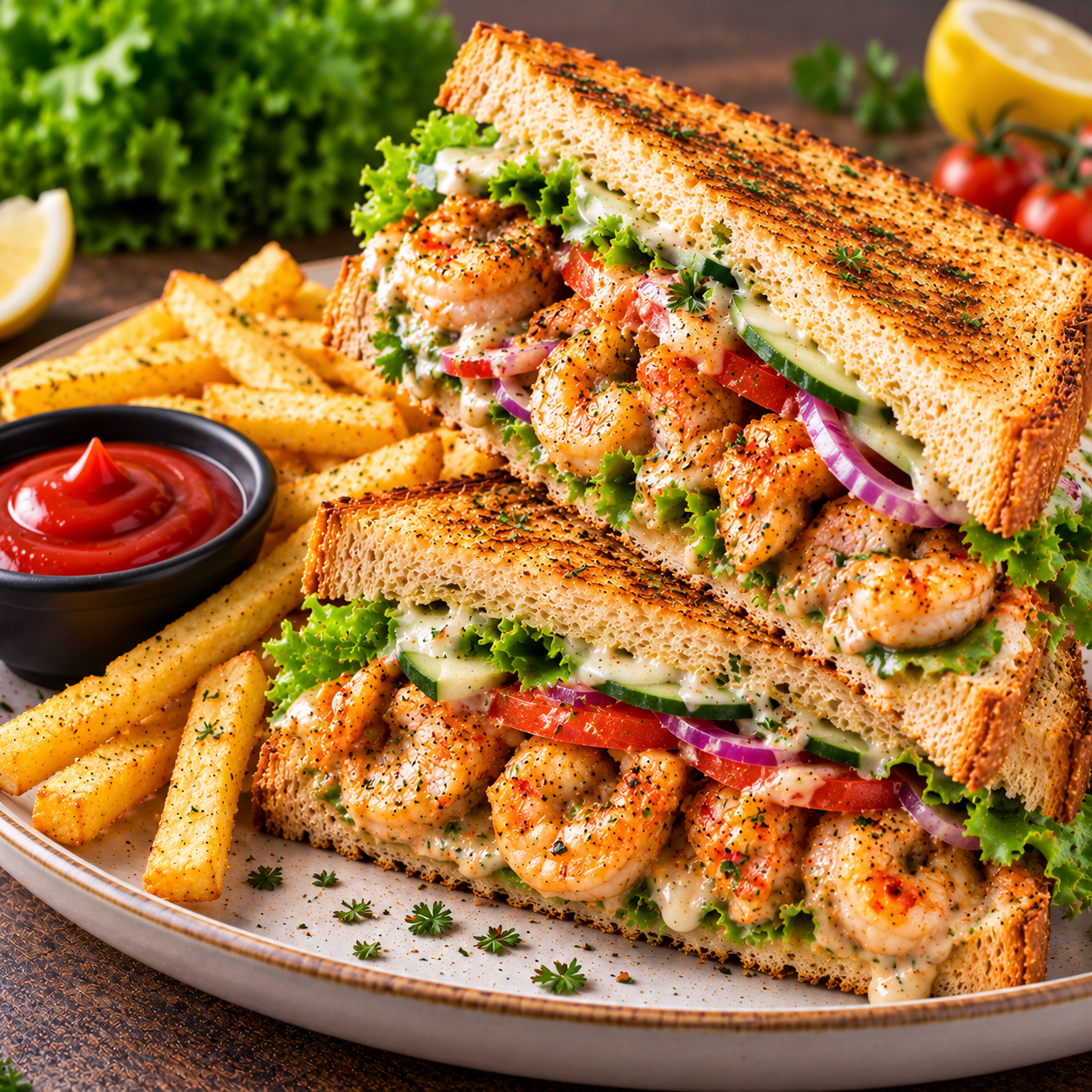 PRAWNS SENDWICH